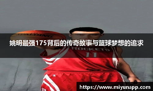 姚明最强175背后的传奇故事与篮球梦想的追求